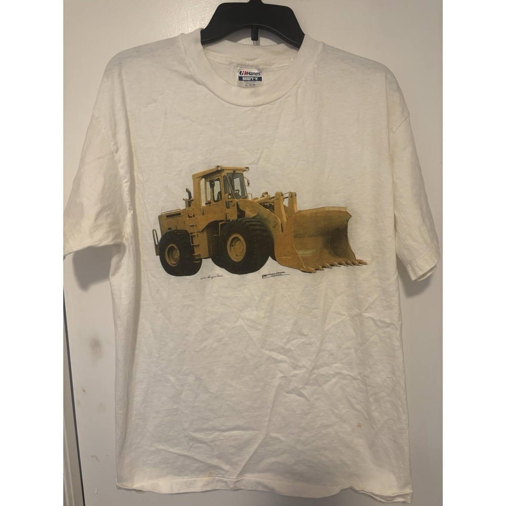 Vintage Bulldozer Construction  T-shirt size XL
